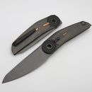 Reate Knives VK-TRON Darkwash Titanium Handles w/ Zirconium & Copper Accents w/ Darkwash M390