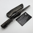 Microtech Marfione Select MSI RAM LOK DLC Slab Side Titanium Handles w/ DLC Accents & DLC Full Serrated M390MK 210-3DLCTMS1