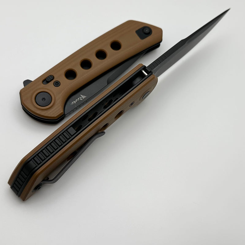 Reate Knives PL-XF Tan G-10 Handles & PVD Nitro-V