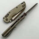 Microtech MSI RAM LOK Mini Frag Champagne Gold Aluminum Handles w/ Gold M390MK 210M-1FRCG-C19Z23