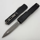 Microtech Ultratech Gen IV D/E Apocalyptic Full Serrated w/ Black Handle 11224-12AP