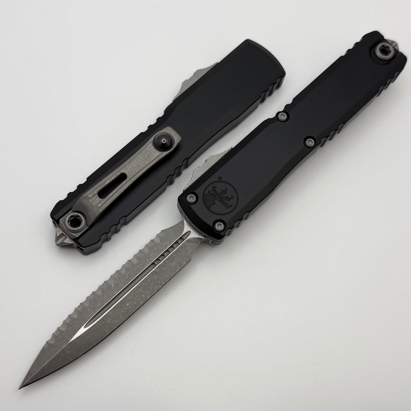Microtech Ultratech Gen IV D/E Apocalyptic Full Serrated w/ Black Hand