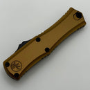 Microtech Knives Mini Hera Black Tactical T/E M390MK w/ Tan Handle 1704M-1TA