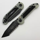 Microtech Knives LUDT Gen III Jade Green G-10 Handle w/ Black Full Serrated Tanto Signature Series 1136-3GTJGS-X4