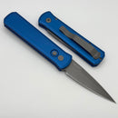 Pro-Tech Godson Left Handed w/ Blue Handle & Blasted 154-CM Blade 720-Blue LH