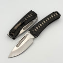 Medford Marauder Full Size Black Tsumami-Maki Wrap Titanium Handles w/ 0.26" Tumbled 3V Drop Point