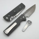 Chaves Knives N.T.A.K w/ Black Micarta & Tanto Elmax - Blue Label