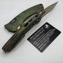 Microtech Marfione Select Amphibian RAM LOK Antique Green Frag Titanium Handles & Bronze M390MK & Bronzed Accents 137RL-13FRMS1