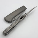 Chaves Knives Scapegoat 229 w/ Radiation Magnetic Titanium Integral Handle & Stonewash M390