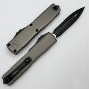 Microtech Ultratech ZBP Tactical D/E Part Serrated w/ Natural Clear Handle 1122-2NC
