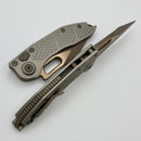 Microtech Borka Stitch Bronzed Apocalyptic Standard Two Tone Natural Clear 169-13TTAPNC