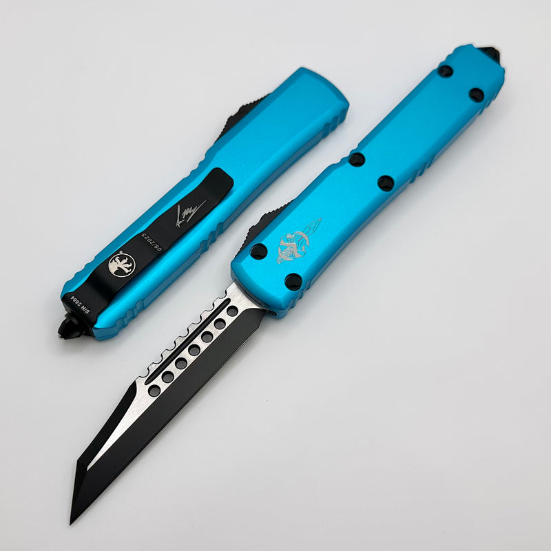 Microtech Ultratech Warhound Turquoise Standard Signature Series 119W-1TQS