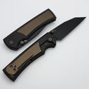 Chaves Knives Sangre 229 The Suit w/ Bronze Titanium Inlaid Titanium Handles & 3.6" Stonewash PVD M390