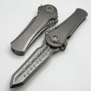 Poikilo Blade Al-Khem Standard 1 w/ Titanium Handles & Pearlescent Stonewash M390