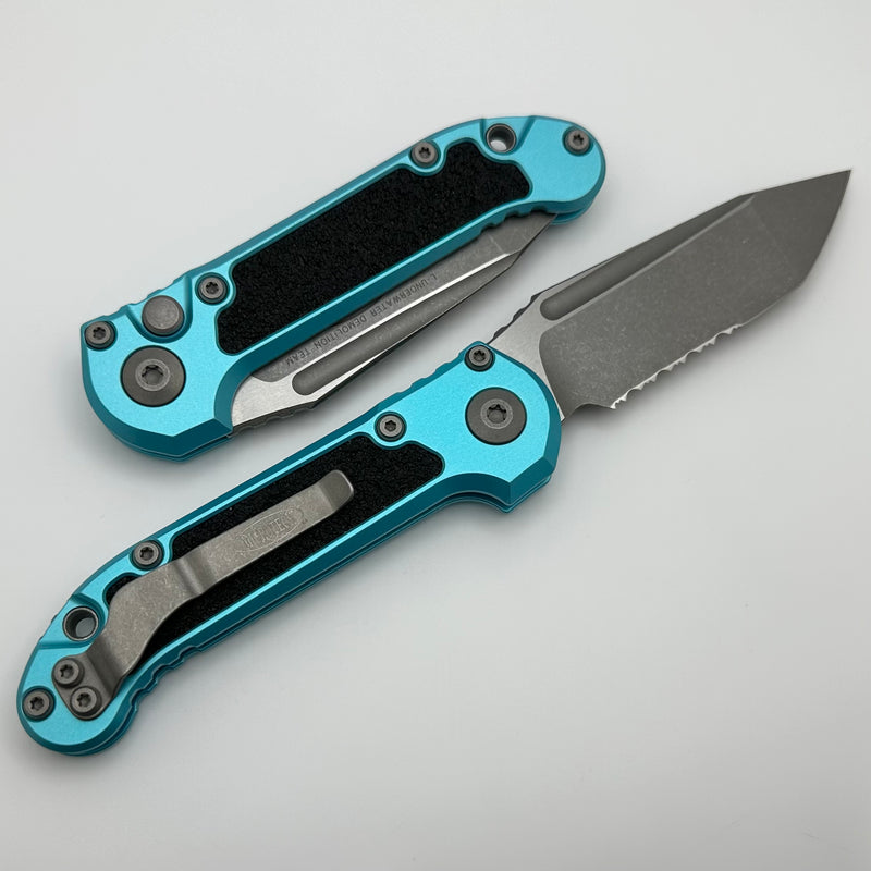 Microtech Knives LUDT Gen III Apocalyptic Partial Serrated Tanto w/ Turquoise Handle 1136-11APTQ