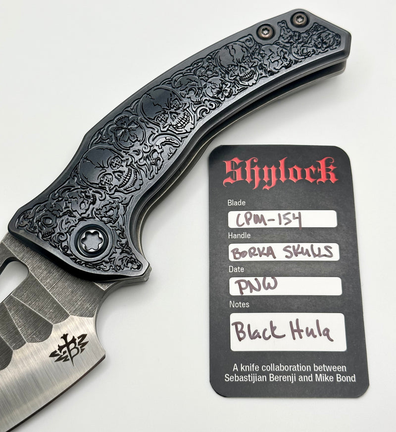 Borka Blades Mike Bond Shylock Black Hula Handles & Rock Grind Blade
