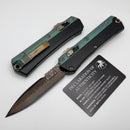 Marfione Select Microtech Glykon Black Handle w/ Antique Green Accents w/ Baker Forge Brute de Forge Coppermai Bayonet 184-16MS4