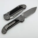 Microtech Knives LUDT Gen III Partial Serrated Apocalyptic Tanto & Titanium Handles w/ Textured Inlays 1136-11APMS2