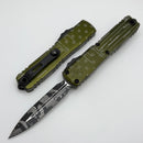 Microtech Ultratech Gen IV D/E Flag Pixel w/ OD Green Handle 11224-1ODHR