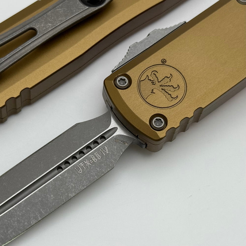 Grenade Blem Microtech UTX-85 Gen IV w/ Tan Handle & Apocalyptic D/E M390MK 12324-10APTA