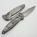 Marfione Select Microtech Socom Ram-Lok Titanium Frag Handles w/ Purple Accents & Spear Point Stonewash Serrated M390MK 160RL-11FRSMS4