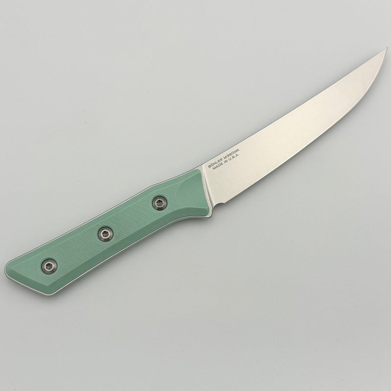 Microtech Boning Knife Caribbean Blue G-10 Handle w/ Stonewash M390MK 3100-10CA