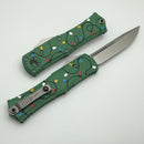 Microtech Knives Mini Hera Christmas Green Stonewash Standard S/E M390MK Signature Series 1703M-10GRCMAS