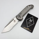 Microtech Knives LUDT Gen III Frag Titanium Handles w/ Partial Serrated Stonewash Tanto & Bronze Accents 1136-11FRMS1