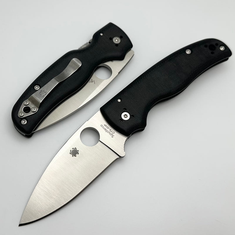 Spyderco Knives Shaman Black Micarta & CTS-XHP Distributor Exclusive C229MXHPP