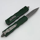 Microtech Dirac D/E Apocalyptic Standard & Emerald Green Handle 225-10APEG