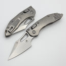 Marfione Select Manual M-Stitch RAM LOK Slab Side Titanium Handles w/ Bronze Accents & Stonewash M390MK 169MRL-10MS1