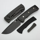 Chaves Knives Redencion 229 w/ Stonewash Titanium Integral Handle w/ Magnetic Knurled Ti Inlays & Drop Point CPM-3V