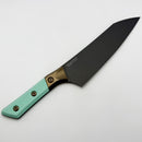 Microtech Chef's Knife Caribbean Blue G-10/Ti Handle w/ DLC M390MK Signature Series 3000B-1DLCCAS