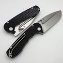 Tenable Knives Bombur Black Frag G10 Handle w/ Stonewash D2 Midgards Messer Design T1054A1