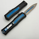 Marfione Custom Atreus Black Aluminum Handle w/ Carbon Fiber & Blue Titanium Inlays & D/E Diamondwash