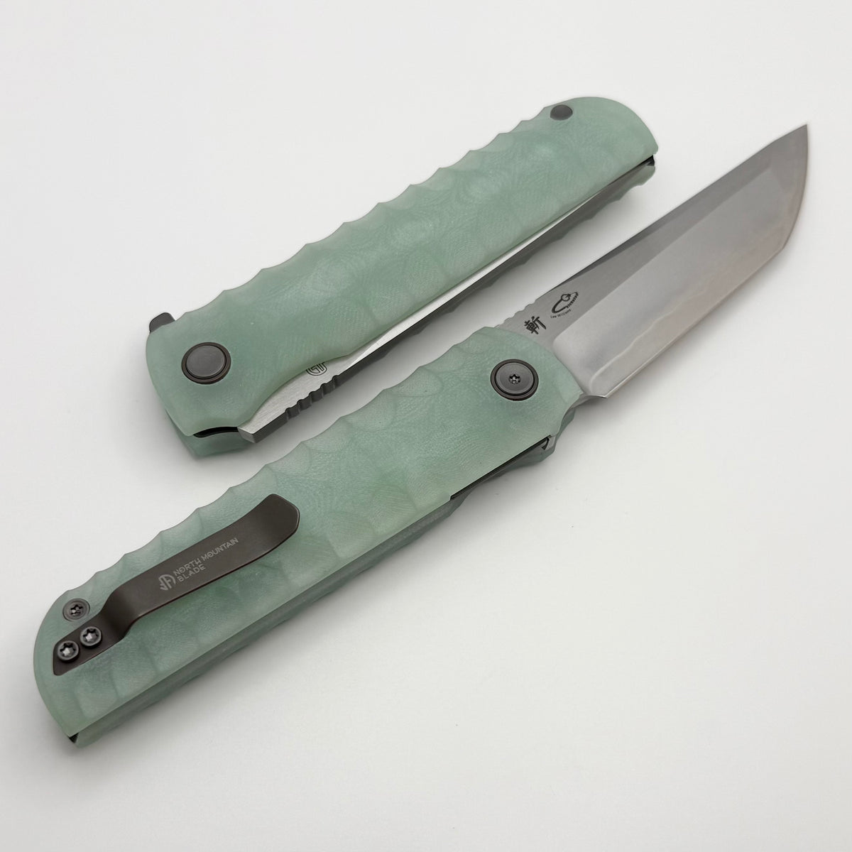 North Mountain Blade Kick Stop Chop Plus w/ Jade G-10 Handles & SLD Ma