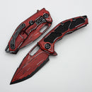 Heretic Knives Medusa Auto Red Cel Shade w/ Tanto MagnaCut H011-CS-RD