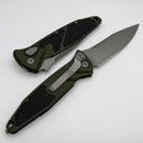 Microtech Socom Elite Auto Woodland Green w/ S/E Partial Serrated Apocalyptic 160A-11APWL