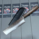 Demko Nakiri Kitchen Knife w/ Japanese Red Oak Handle & VG10 San Mai