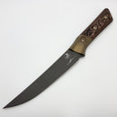 Microtech Boning Knife Livewire Carbon Fiber/Bronze Titanium Bolster Handle w/ DLC M390MK 3100B-1DLCLWCFS