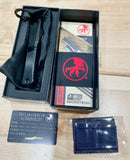 Microtech Knives Combat Troodon Gen III LT Interceptor Baker Forge Raindrop Coppermai Damascus & Black Hefted Handle Signature Series 1217-16MS1