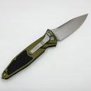 Microtech Socom Elite Auto OD Green Handles w/ S/E Stonewash 160A-10OD