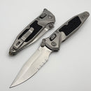 Marfione Select Microtech Socom Ram-Lok Titanium Textured Inlaid Handles w/ Bronze Accents & Spear Point Stonewash Serrated M390MK 160RL-11SMS2