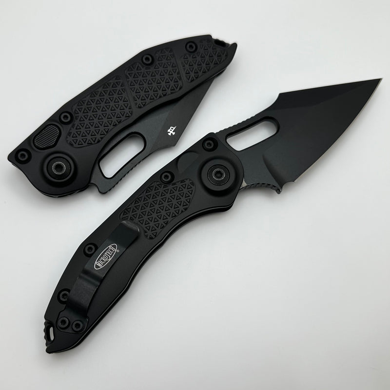 Microtech Borka Stitch Single Edge Apocalyptic Black Standard 169-1AP