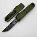 Microtech UTX-85 Gen IV w/ OD Green Handle & Black Partial Serrated T/E M390MK 12334-2OD
