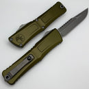 Microtech Knives Combat Troodon Gen III Interceptor Apocalyptic & OD Green Handle Signature Series 1217-10APODS