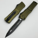 Microtech Knives Combat Troodon Gen III Black D/E Full Serrated w/ OD Green Handle 1142-3OD