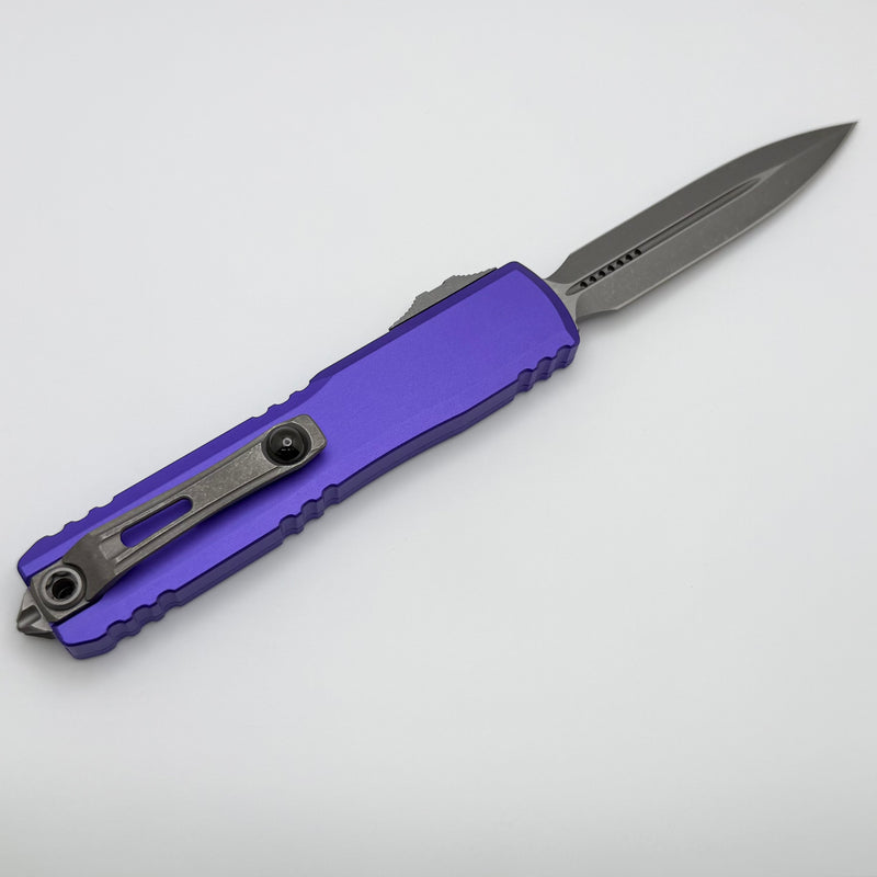 Microtech Ultratech Gen IV D/E Apocalyptic Standard w/ Purple Handle 11224-10APPU