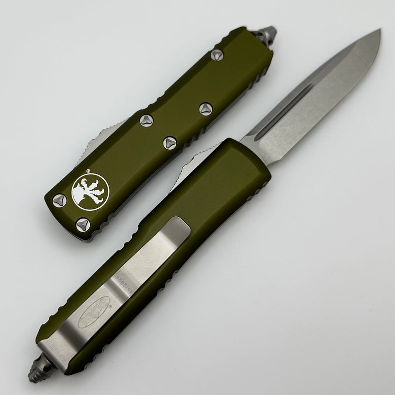 Microtech UTX-85 Single Edge Stonewash Standard & OD Green 231-10OD