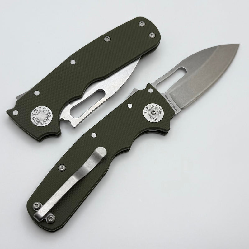 Demko Shark Cub OD Green G-10 Handles & Slicer Shark 20CV